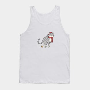 Christmas Tabby Cat Pooping Tank Top